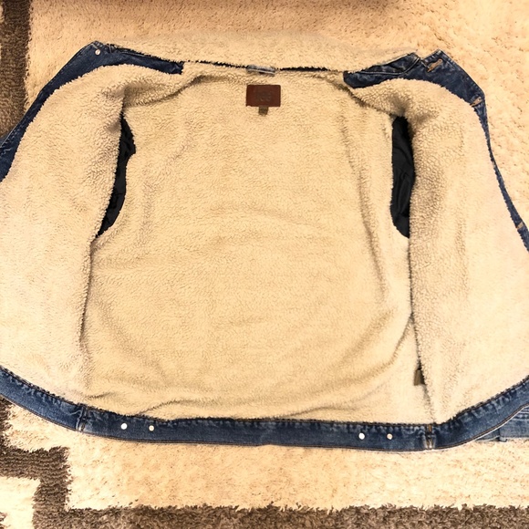Lee Denim Sherpa Trucker Jacket Vintage - Picture 3 of 4